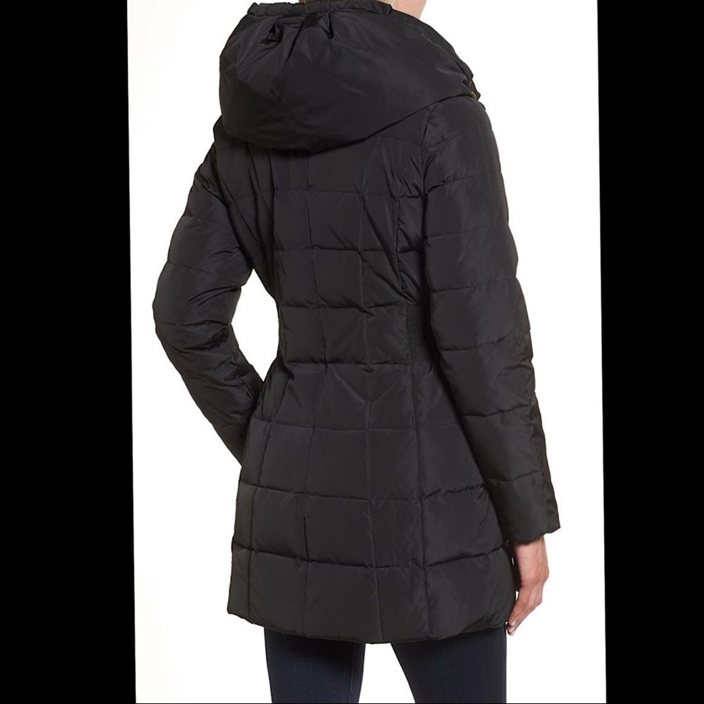 🔥🔥🔥NEW Cole Haan Hooded Black Down Puffer Coat Jacket - Picture 8 of 16